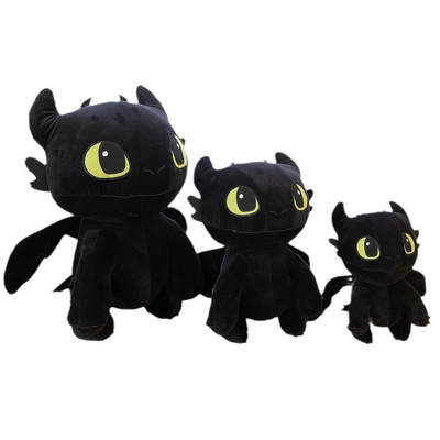 DL209 Plush Toy Black White Toothless And Light Fury Dancing Dragon Stuffed Toys For Children