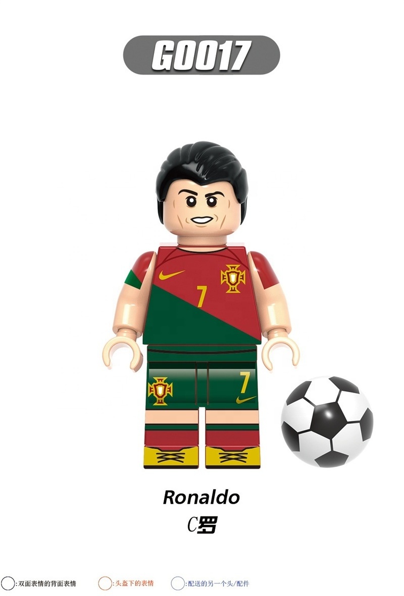 DL1195 G0103 Soccer Sport Player Neymar Messi Kroos Ronaldo Virgil Modric Suarez Character Mini Building Block Figure Plastic