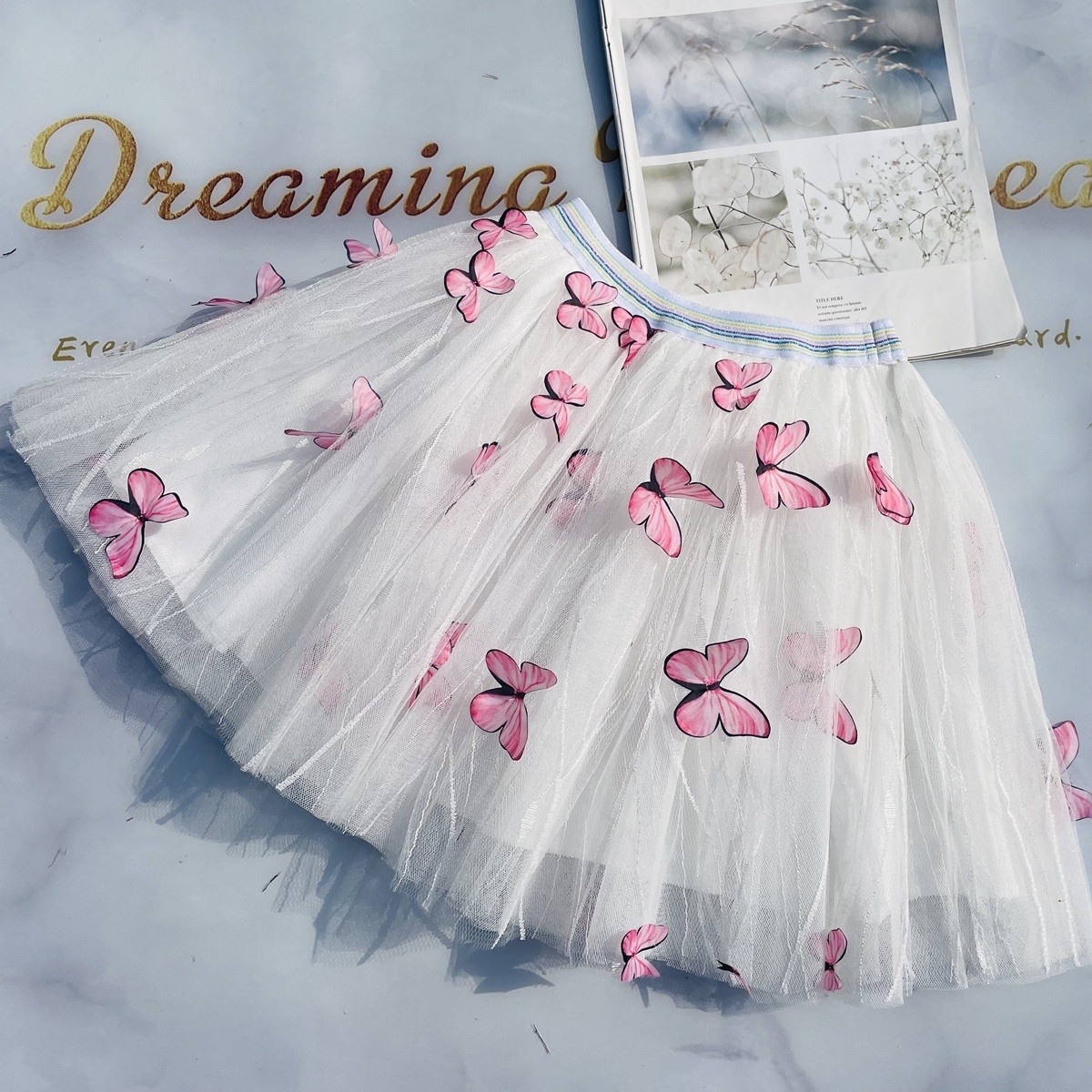 DL1231230 New Style Girls Party Fairy Skirt Wholesale Princess Pink Butterfly Baby Tutu