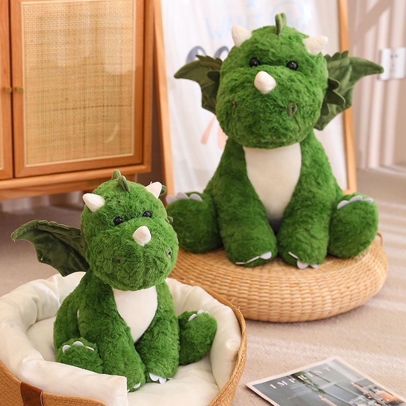 DL61588 Amigurumi Handmade Dolls Soft Dragon Dinosaur Plush Soft Cuddly Toy Crochet Animals