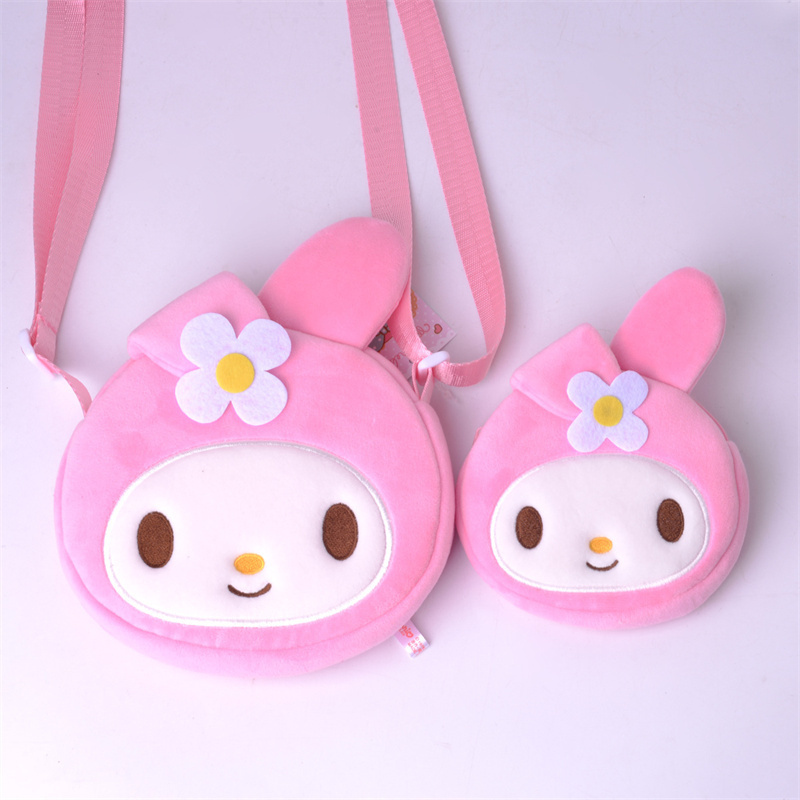 DL3564 Factory Wholesale Cartoon My Bag Melody Kuromi Cinnamoroll Stitch Kitty Pikachu Plush Backpack Handbag Plush Toy Sanrioo