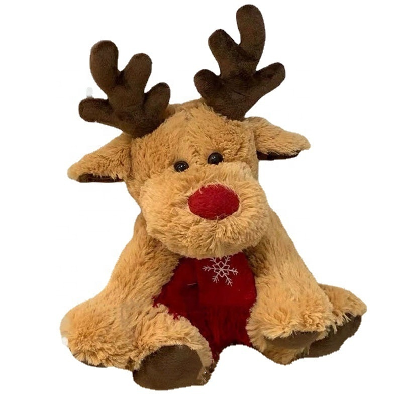 DL6825 Moose Deer Plush Toys Reindeer Stuffed Animal Singing and Dancing Deer Toy for Kids