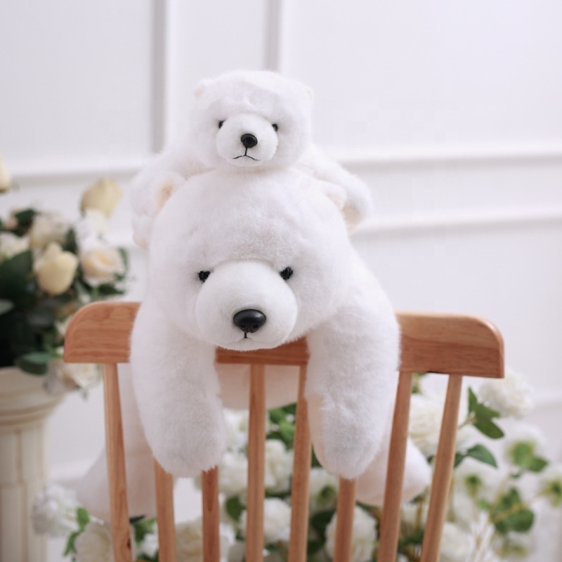 DOULUO Wholesale New Design White Polar Bear plush toy with Scarf stuffed Soft Toy & Plush Polar Bears