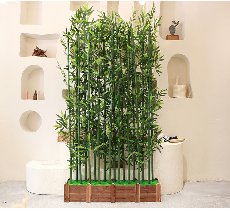 Customizable hotel decorated artificial landscape natural plastic artificial bamboo green plants potted plants indoor decor