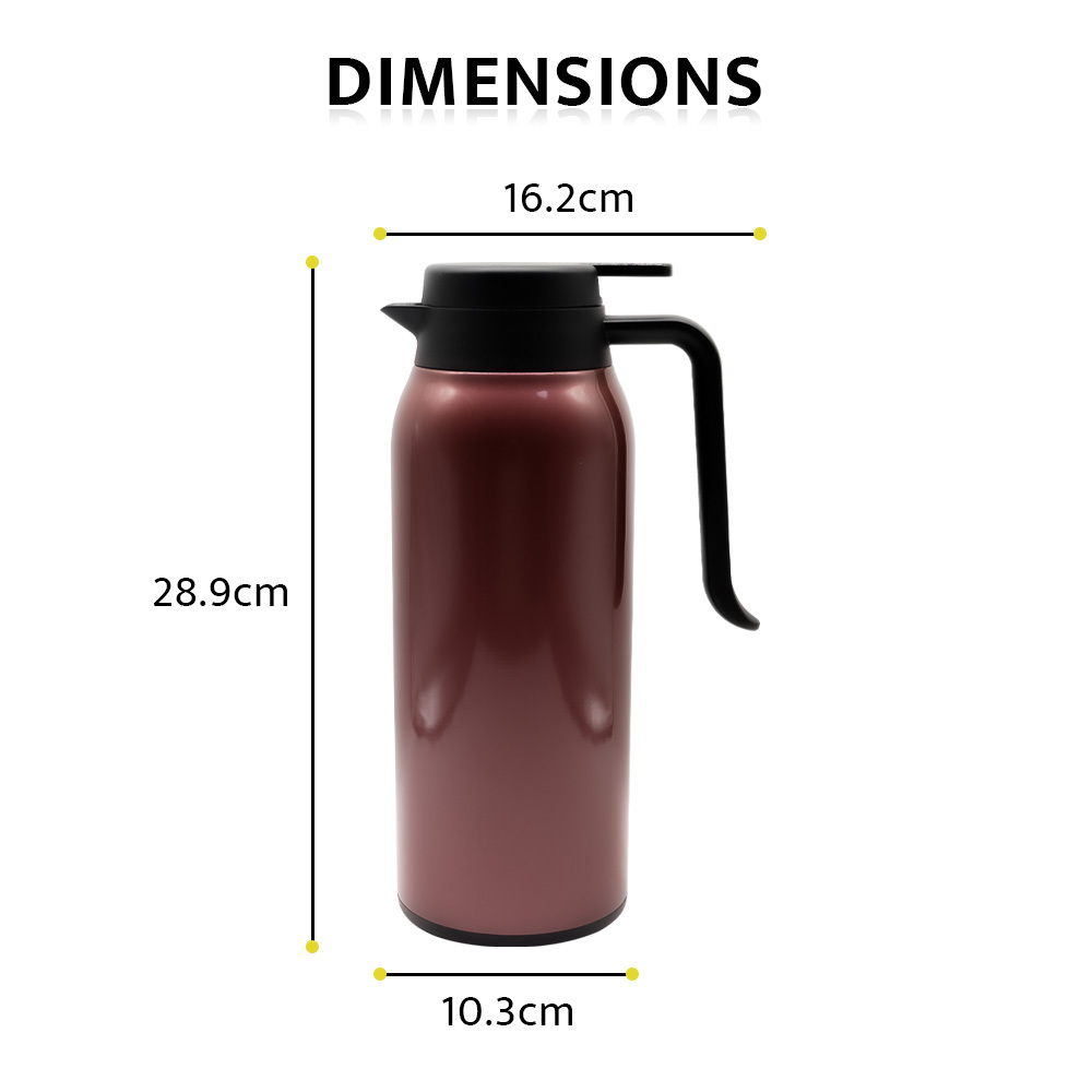 Leakproof Double Walled Insulated Thermos Jug Tea Thermal Coffee Carafe 316 Stainless Steel Waterjug Vacuum Flask Jug