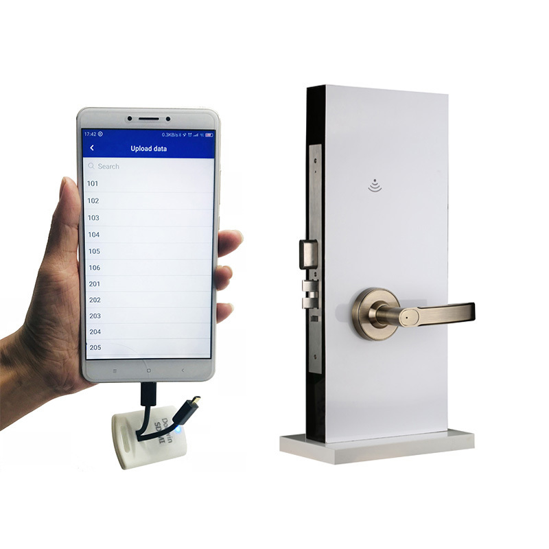 key hotel card invisible reader swipe door lock system digital Security smart hotel door lock