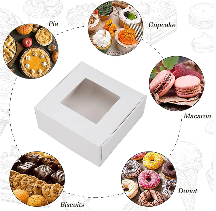 competitive price white paper box with window soap paper box paper boxes pastry packaging