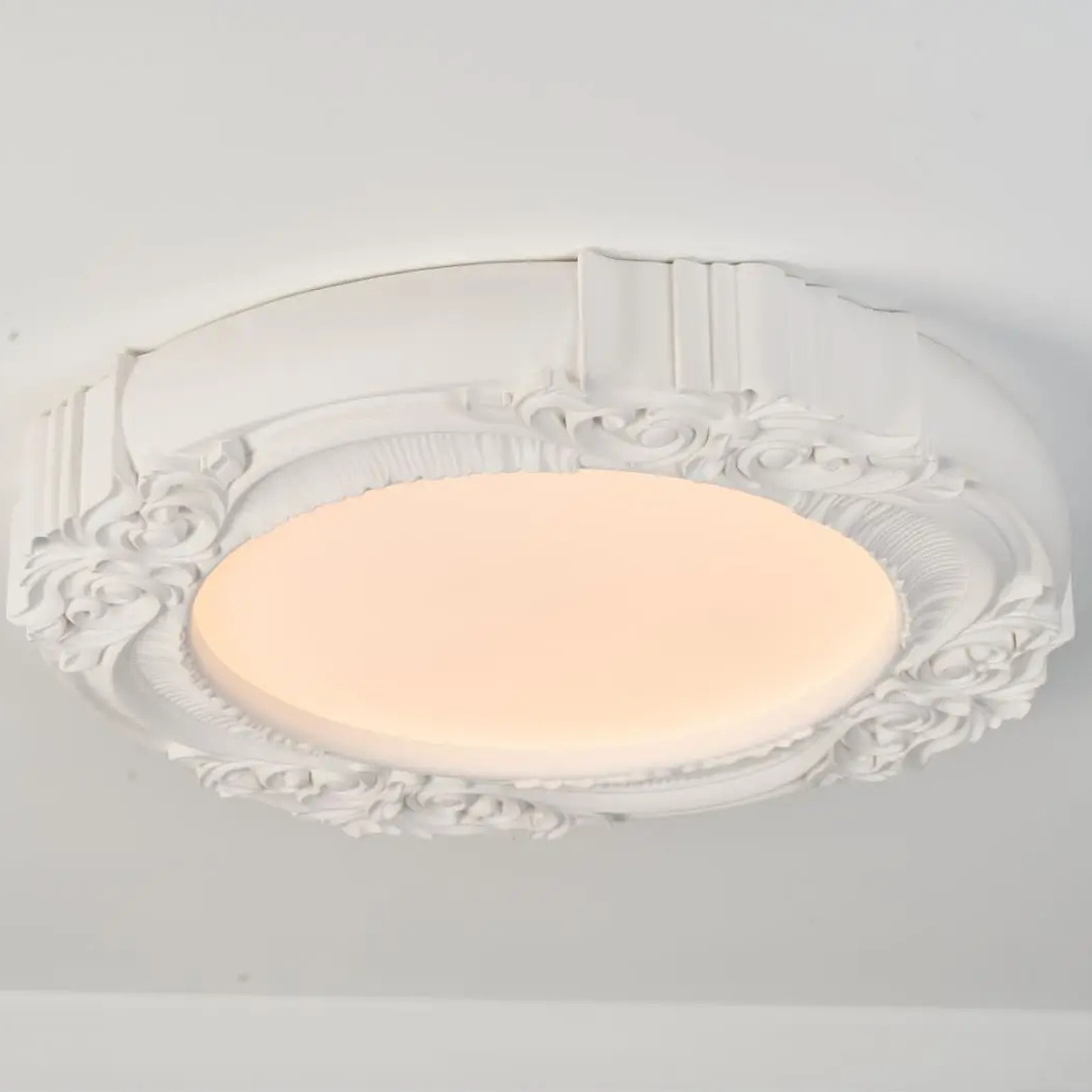 Nordic simple creative minimalist personality design gypsum large disc ceiling light for background bedroom living room