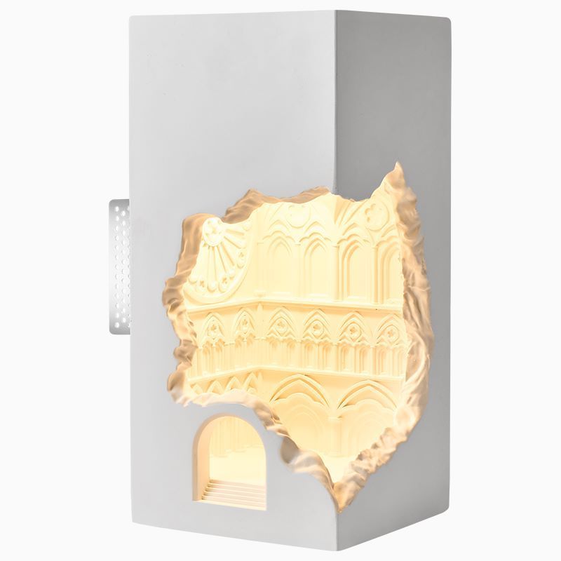 Nordic modern simple creative personality design gypsum house wall lamp for bedroom living room