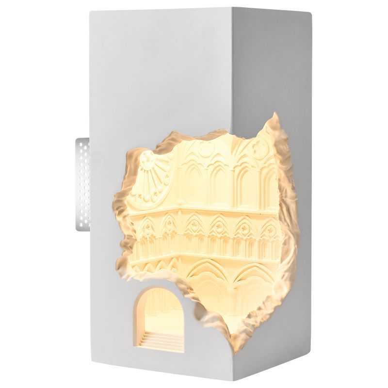 Nordic modern simple creative personality design gypsum house wall lamp for bedroom living room