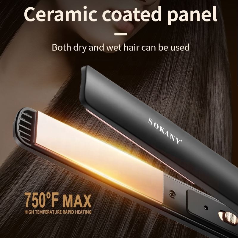 Sokany Wide Plate Degrees Keratin Treatment Fast Heat Pro Nano Titanium Professional Hair Straightener