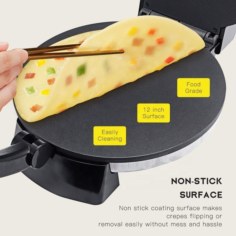 Sokany Electric Machine Flat Bread Pizza Breakfast Pancake Crepe India Chapati Maker Roti Tortilla Press