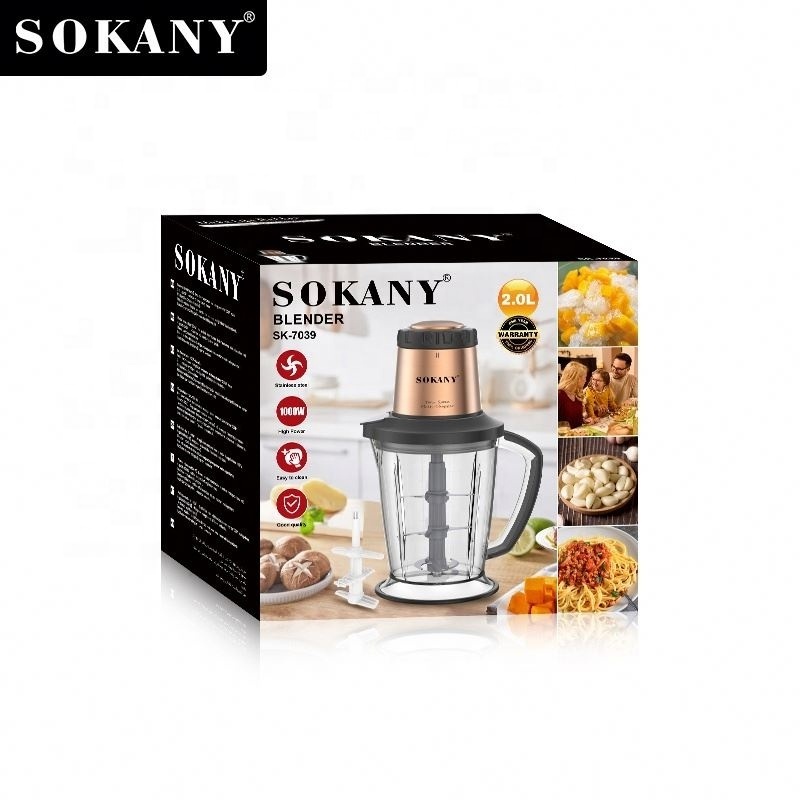 Sokany Household Meat Grinder Mixer Stainless Steel Automatic Juicer Blender Food Processor