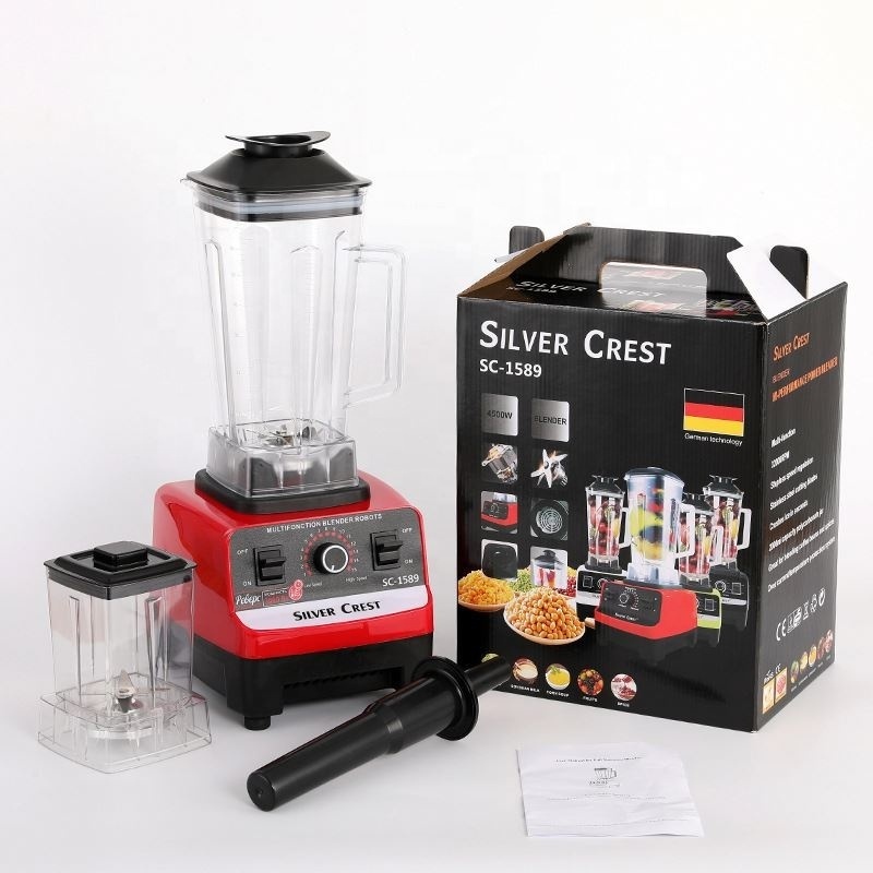 2 In 1 2 Cup 4500W Heavy Duty Commercial Fresh Juicer Blender Mixer Smoothie Food Processor