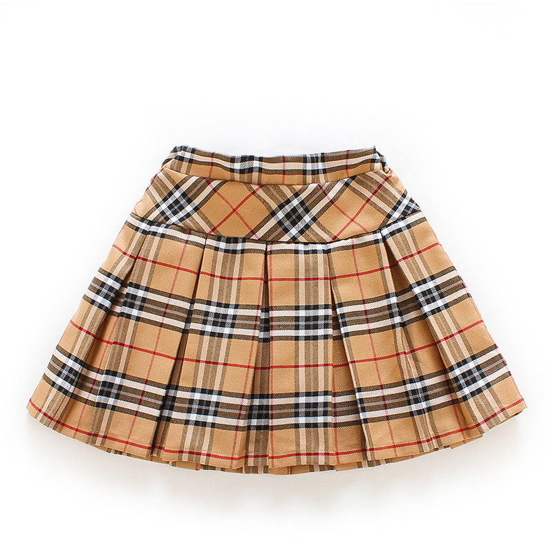 Best Sale Summer Checked Skirts School Uniforms Design Girls School Uniform Pleated Skirt