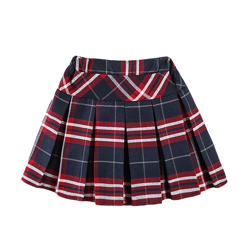 Best Sale Summer Checked Skirts School Uniforms Design Girls School Uniform Pleated Skirt