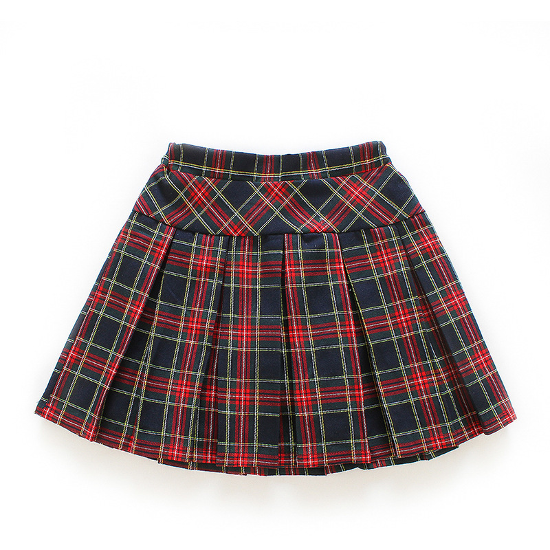 Best Sale Summer Checked Skirts School Uniforms Design Girls School Uniform Pleated Skirt