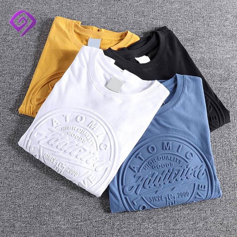 OEM High Quality Manufacturer Pima Heavy Cotton Tee Custom Logo T Shirt Plus Size Printing 3d Embossed Tshirts Men'S T-Shirts