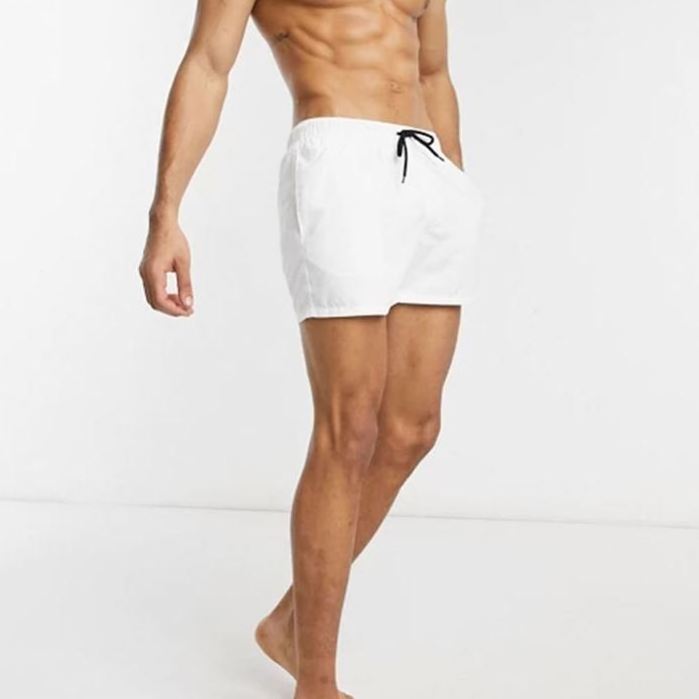 New Arrival Mens Underwear Boxer Shorts Elastic Drawstring Waist Short Length Men Summer Swim Shorts