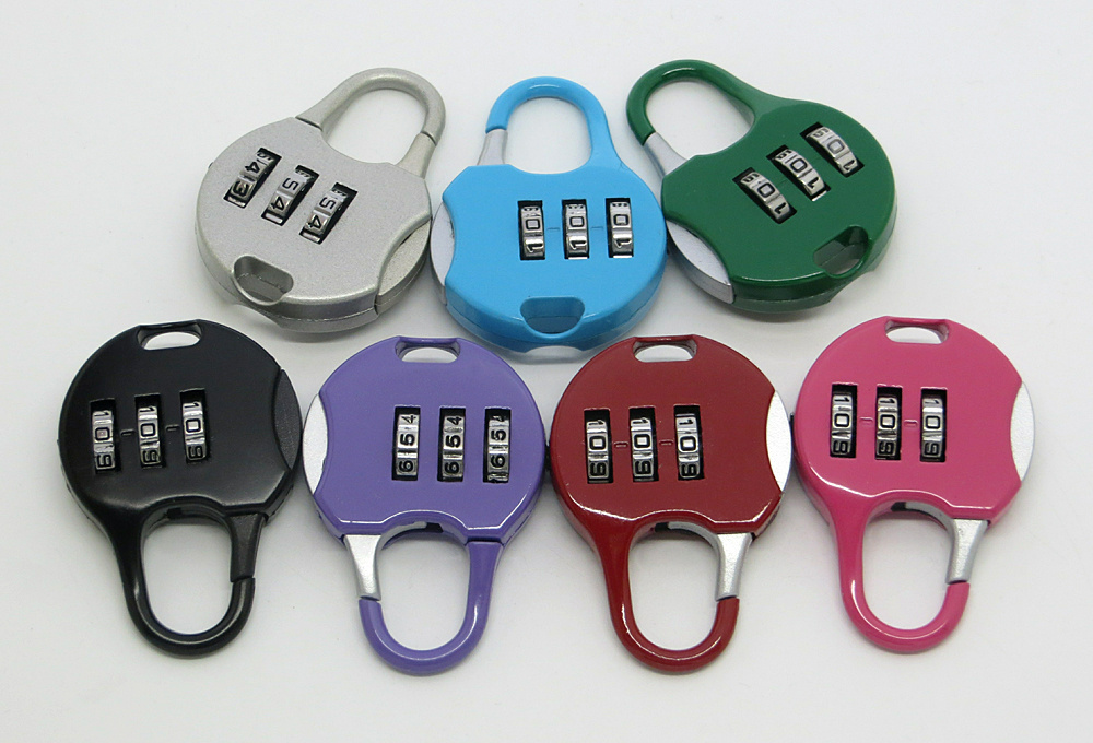 Mini Code Padlock Zinc Alloy 3 Digit Combination Security Safe Travel Luggage Lock