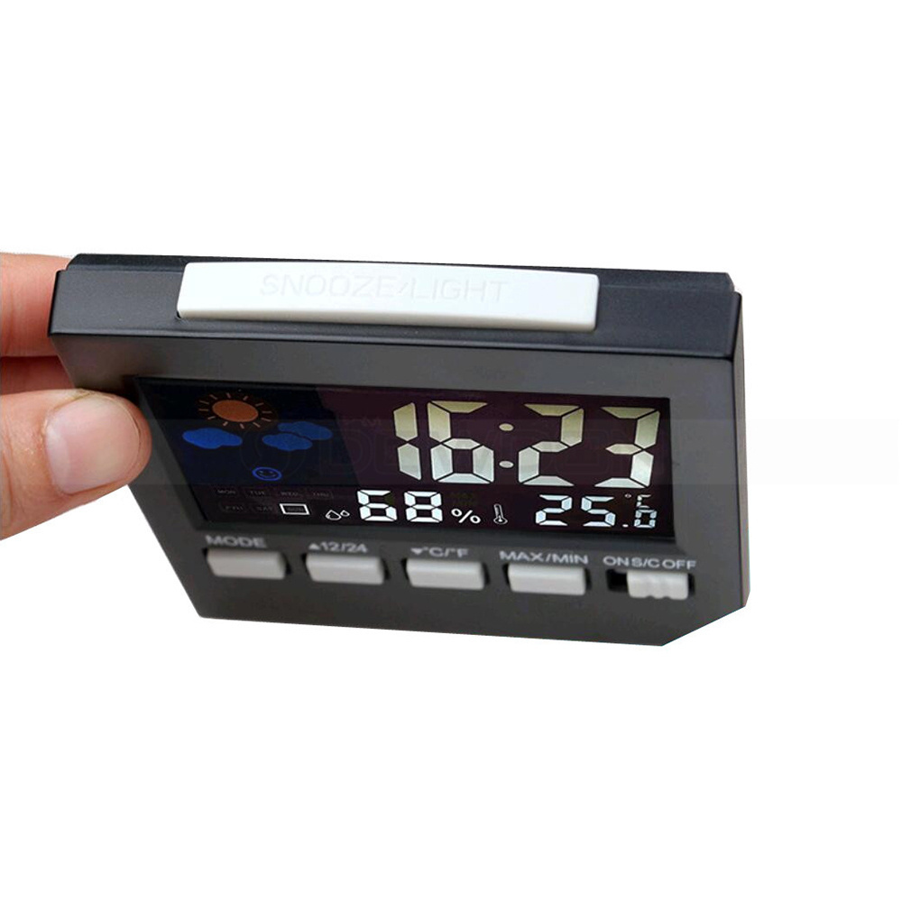 LCD Display Thermometer Hygrometer with Alarm Clock