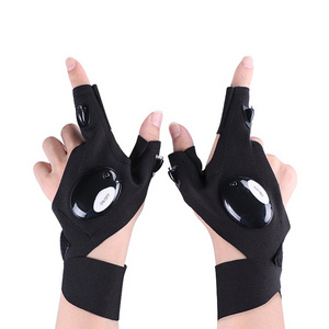 Finger Gloves with LED Light Flashlight Gloves Outdoor Night Fishing Gifts for Men LED Flashlight Gloves Rechargeable