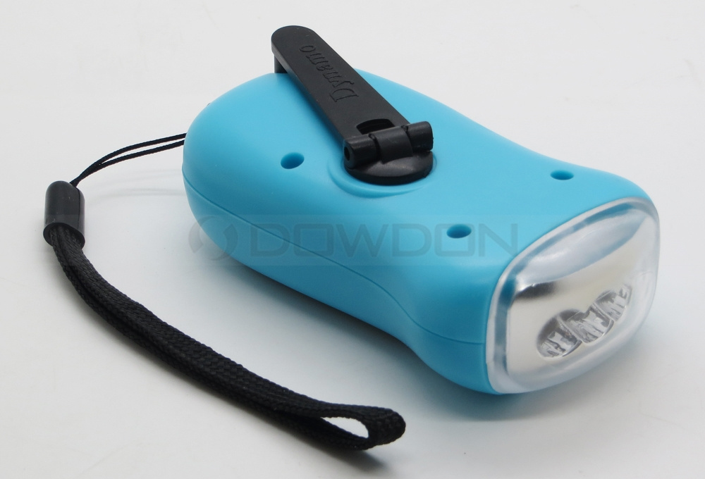 Outdoor 3 LED Emergency Lamp Kid Toy Dynamo Hand Crank Flashlight Mini Solar Torch