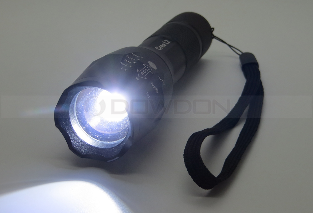 Waterproof AAA 18650 Battery T6 Aluminum Alloy Tactical Zoomable Led Flashlight Torch Kit