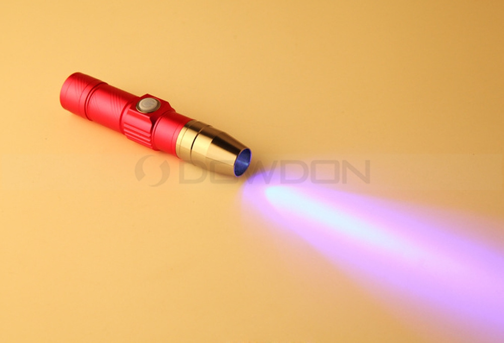 Mini Fluorescent Detection USB Rechargeable Pen UV flashlight 365nm