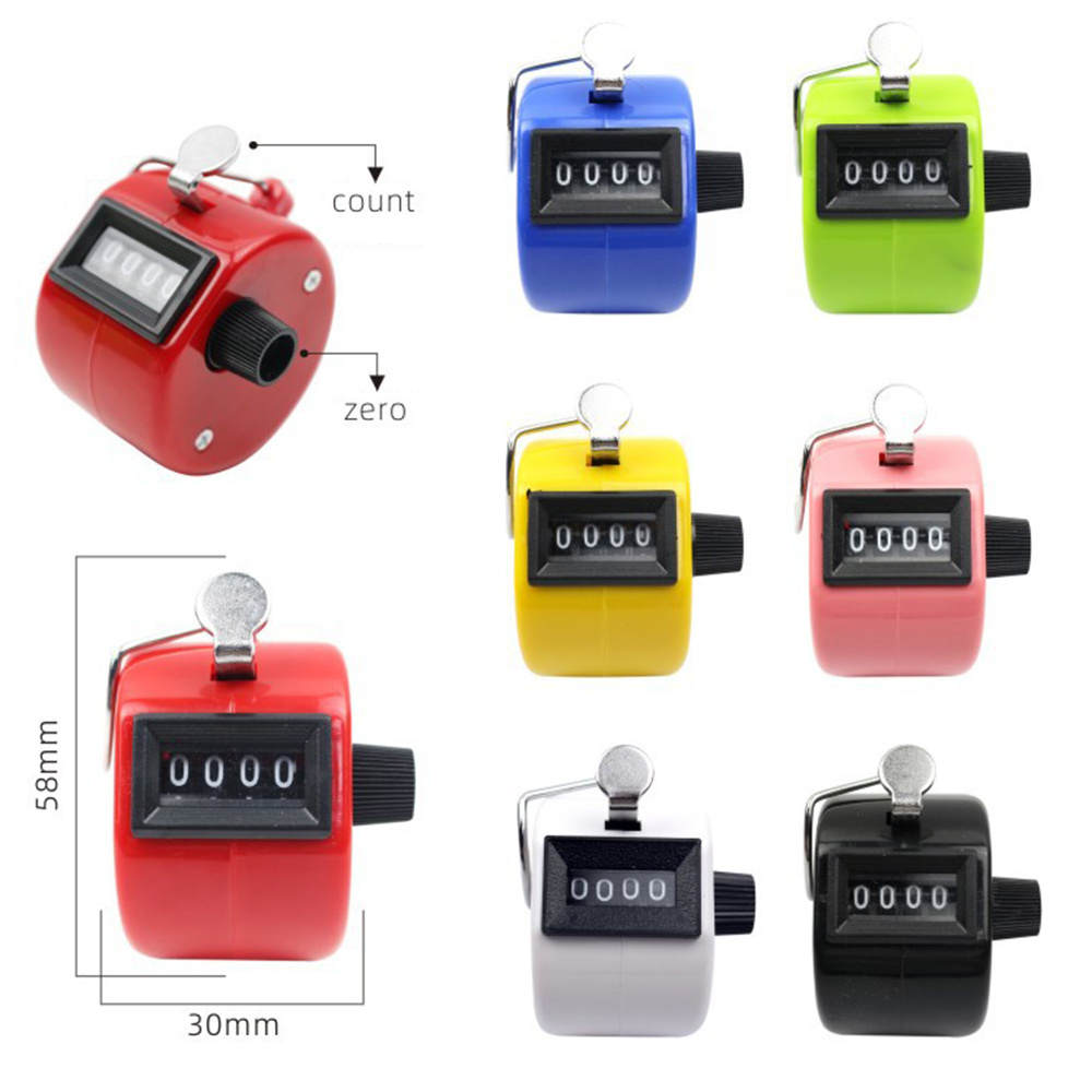 Colorful Muslim Finger Tally Counter Digital Mechanical Finger Click Prayer Counter Card Packing Golf Hand Counter