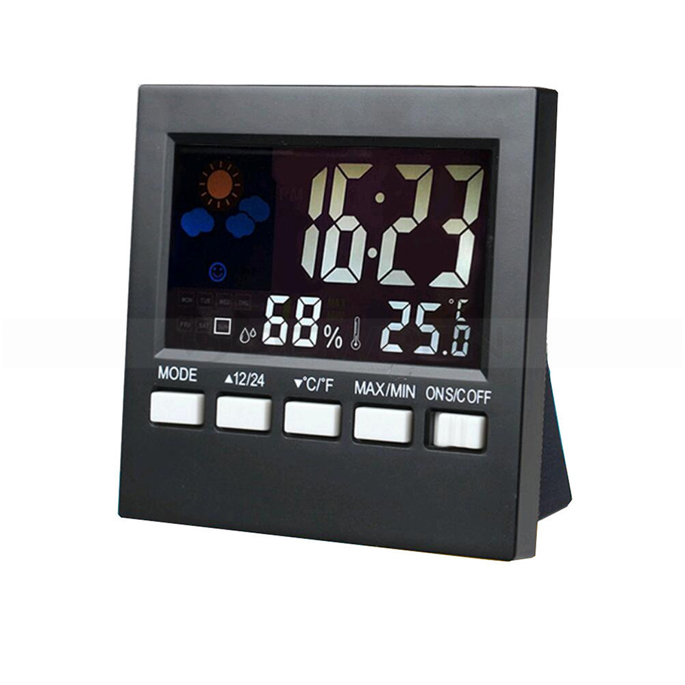 LCD Display Thermometer Hygrometer with Alarm Clock