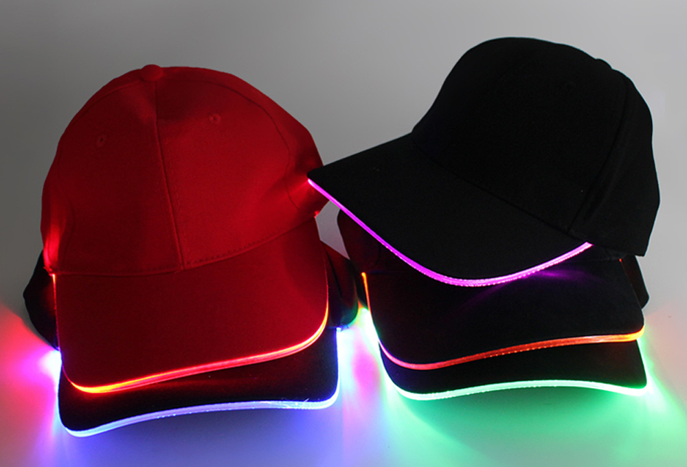 LED Hat Lighted Glow Party Baseball Cap Rave Hat for Festival Club Stage