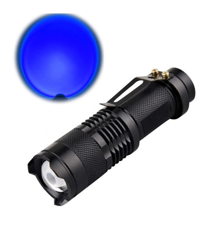 Waterproof Zoomable Mini Flashlight SK68 Red Blue Green Torch Hunting Fish Light