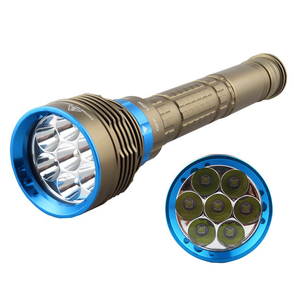 DX7 Underwater Diving LED Flashlight 10000LM Diver Torch Light for 3x18650 or 26650 Battery Camping Hiking lighting