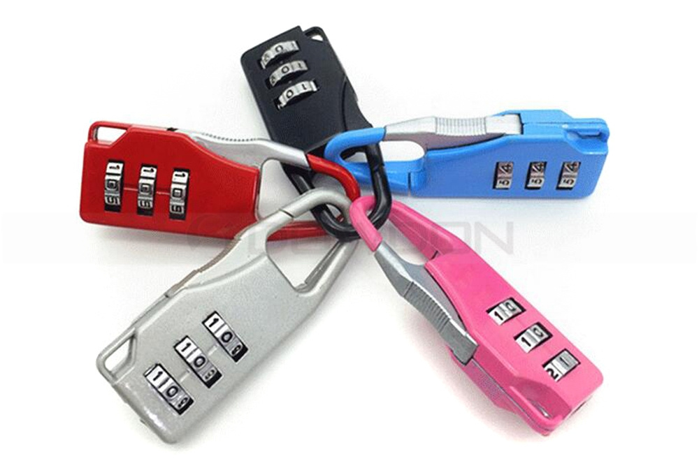 Mini Padlock 3 Digit Combination Suitcase Luggage Security Password Lock