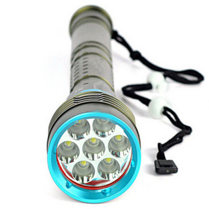 Magnetic Rotary Switch 7 T6 LED Deep Diving 26650 Underwater Fishing Flashlight