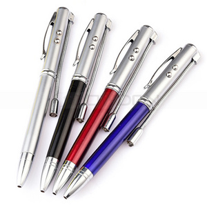 See and Write in the Dark 5-in-1 Lighted Ballpoint Pen with Counterfeit Bill Detector Blue Light, Red Laser Pointer