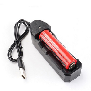 3.7V Li-ion Battery Charger Single Slot USB LED Light Fit for 14500/16340/18650