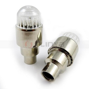 Bicycle Wheel Tire Valve Cap Flash LED Light Bike Wheel Light