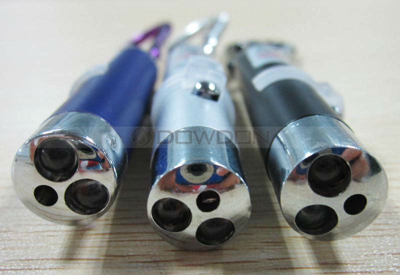 Red Blue White Lighting Mini Torch Metal Key Chain Light 1mW Laser Pointer