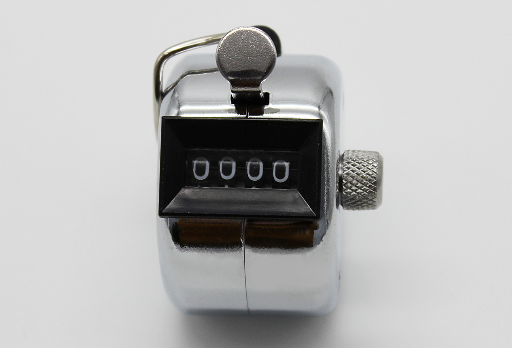 Metal Case Mechanical Clicker Digital Handheld Tally Counter with Metal Knob