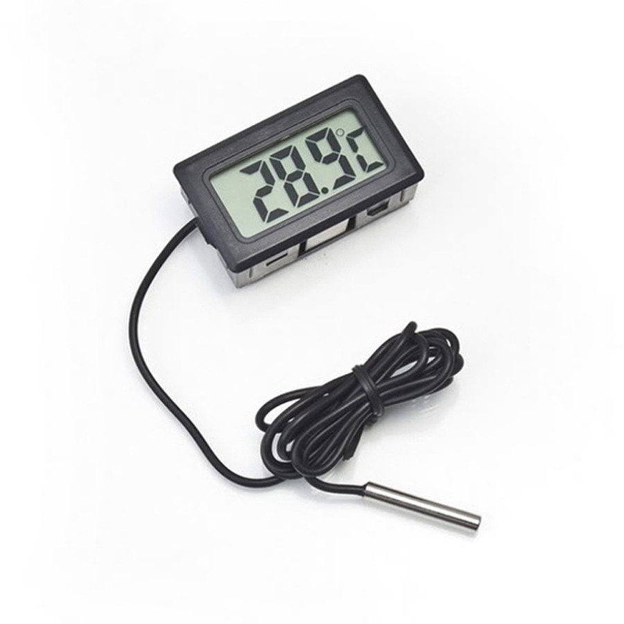 LCD Digital Temperature Meter Controller For Freezer Indoor Outdoor Fish Tank Thermometer With 1 Meter Cable