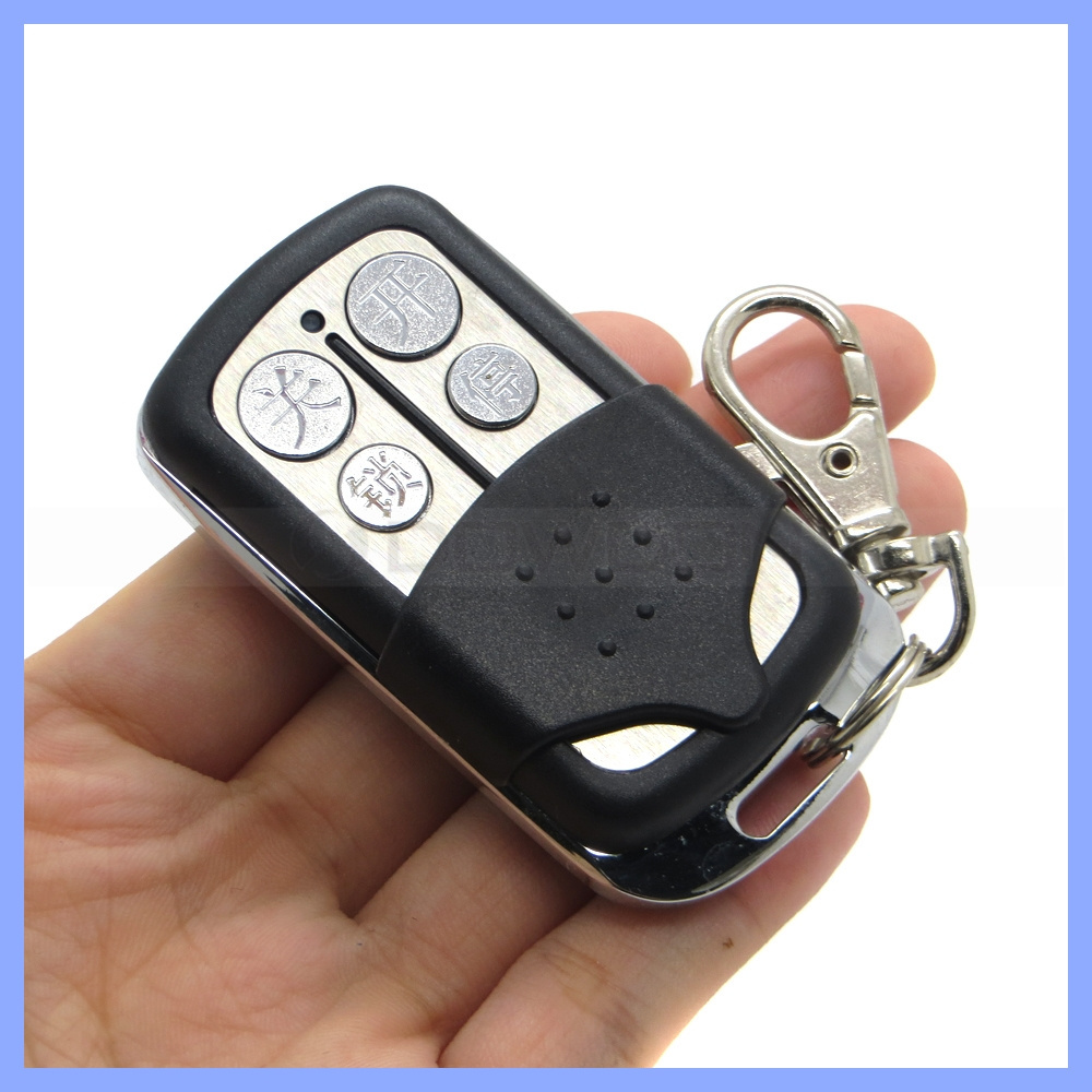 Keychain 4 Buttons 433.92Mhz RF Duplicator Metal Clone Remote Control Transmitter For Garage Door