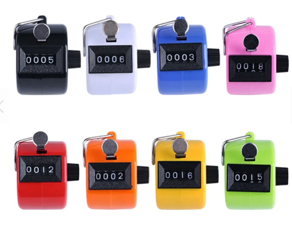 Colorful Muslim Finger Tally Counter Digital Mechanical Finger Click Prayer Counter Card Packing Golf Hand Counter