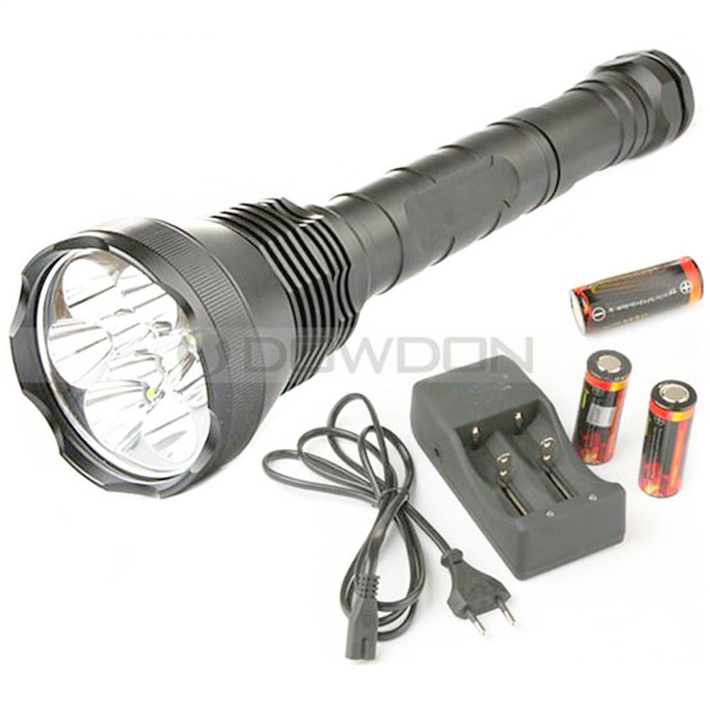 Super Bright 9 x T6 LED Torch 11000LM LED Flashlight Outdoor Hunting Camping Torch