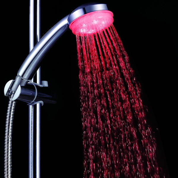 LED Shower Faucet Temperature Sensor 3 Color LED Bathroom Safety Lighting Hand Shower