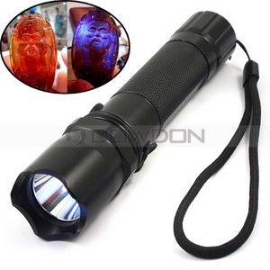 5W 365nm Diamond Amber Detector Ultraviolet LED UV Flashlight