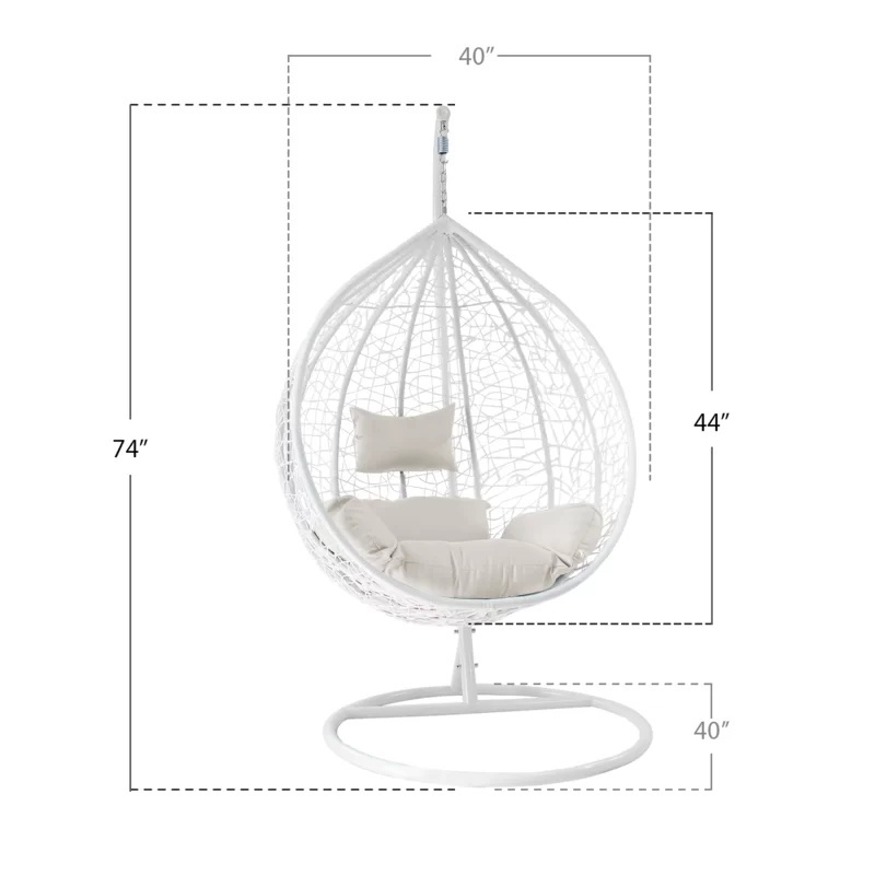 Outdoor Restaurant Seat Garden Patio Swing Chair with Swinging Canopy Hammock