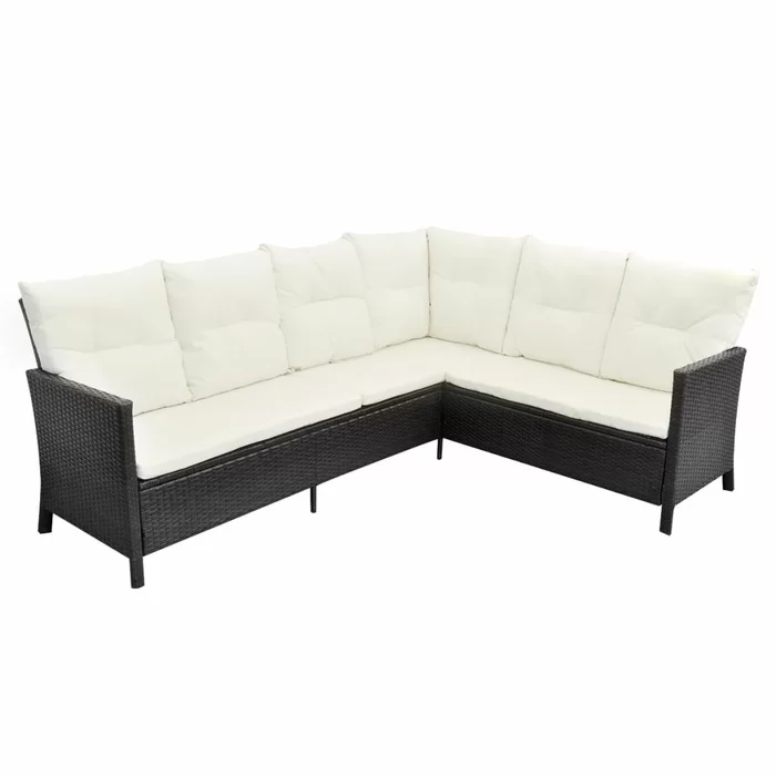 Garden Sofa Set Boucle Sectional with Coffee Table Complete Patio Furniture Collection