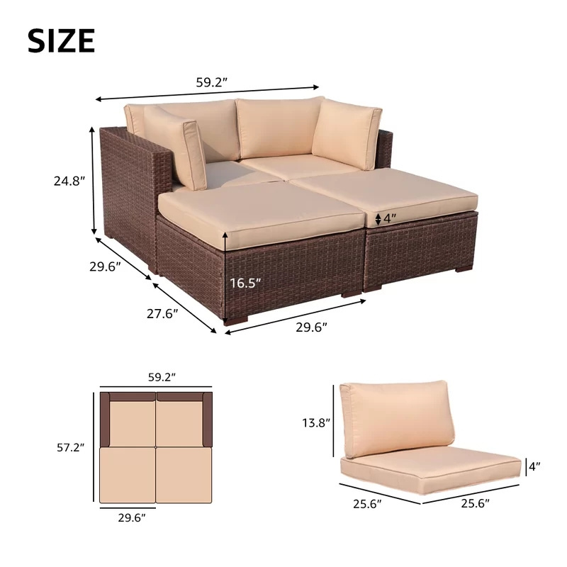 outside chair lounge bed outdoor Latest Luxury Patio Furniture Set Garden Furniture Outdoor Rattan Sofa